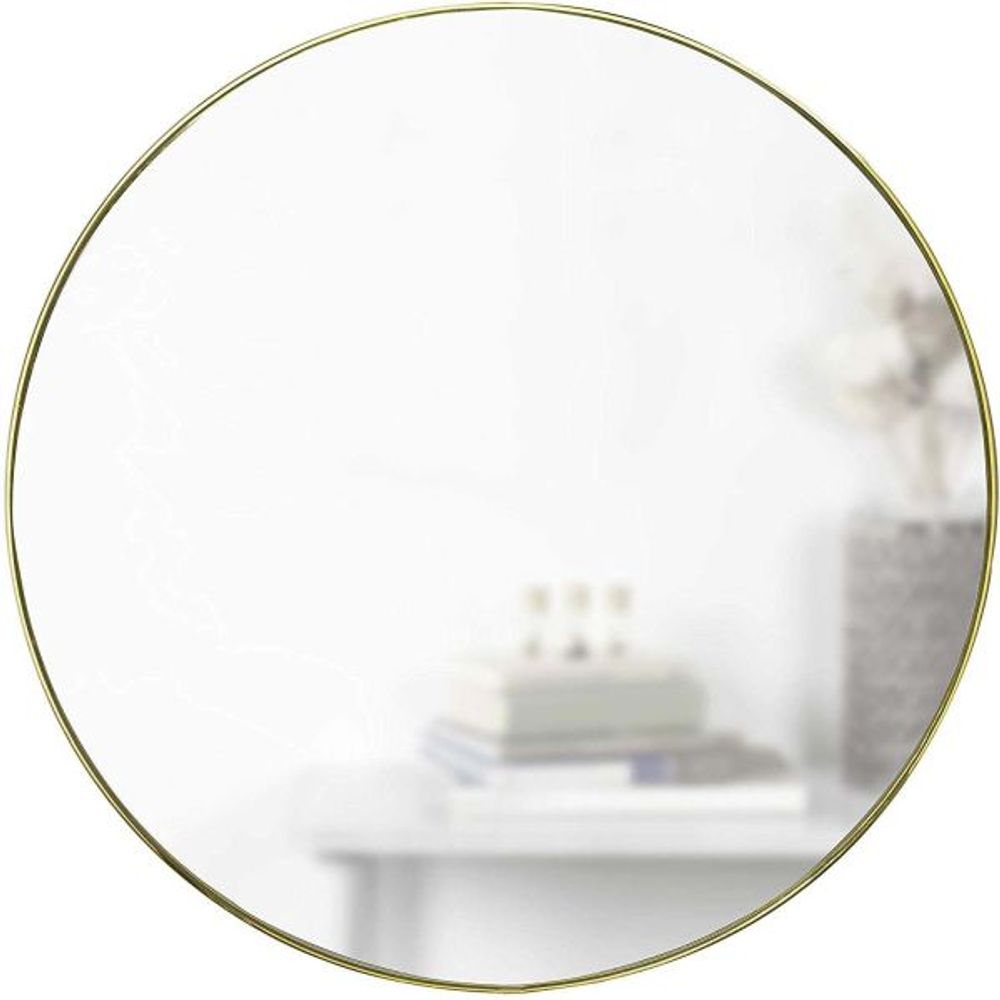 Miroir rond en métal 86 cm hubba laiton