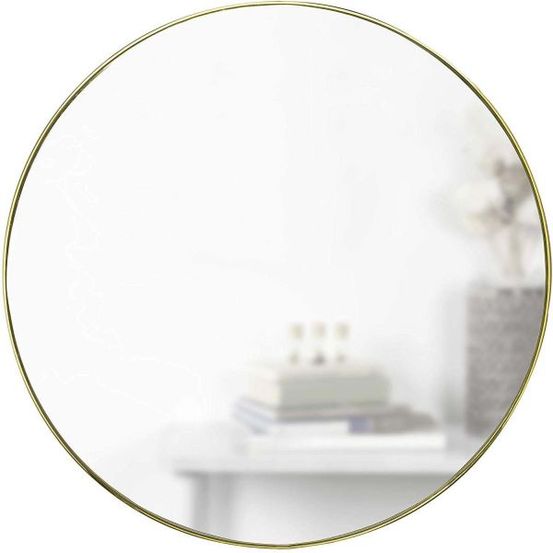 Miroir rond en métal 86 cm hubba laiton