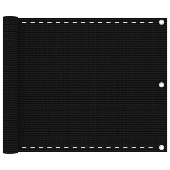 Écran de balcon brise pare vue protection confidentialité 75 x 600 cm pehd noir