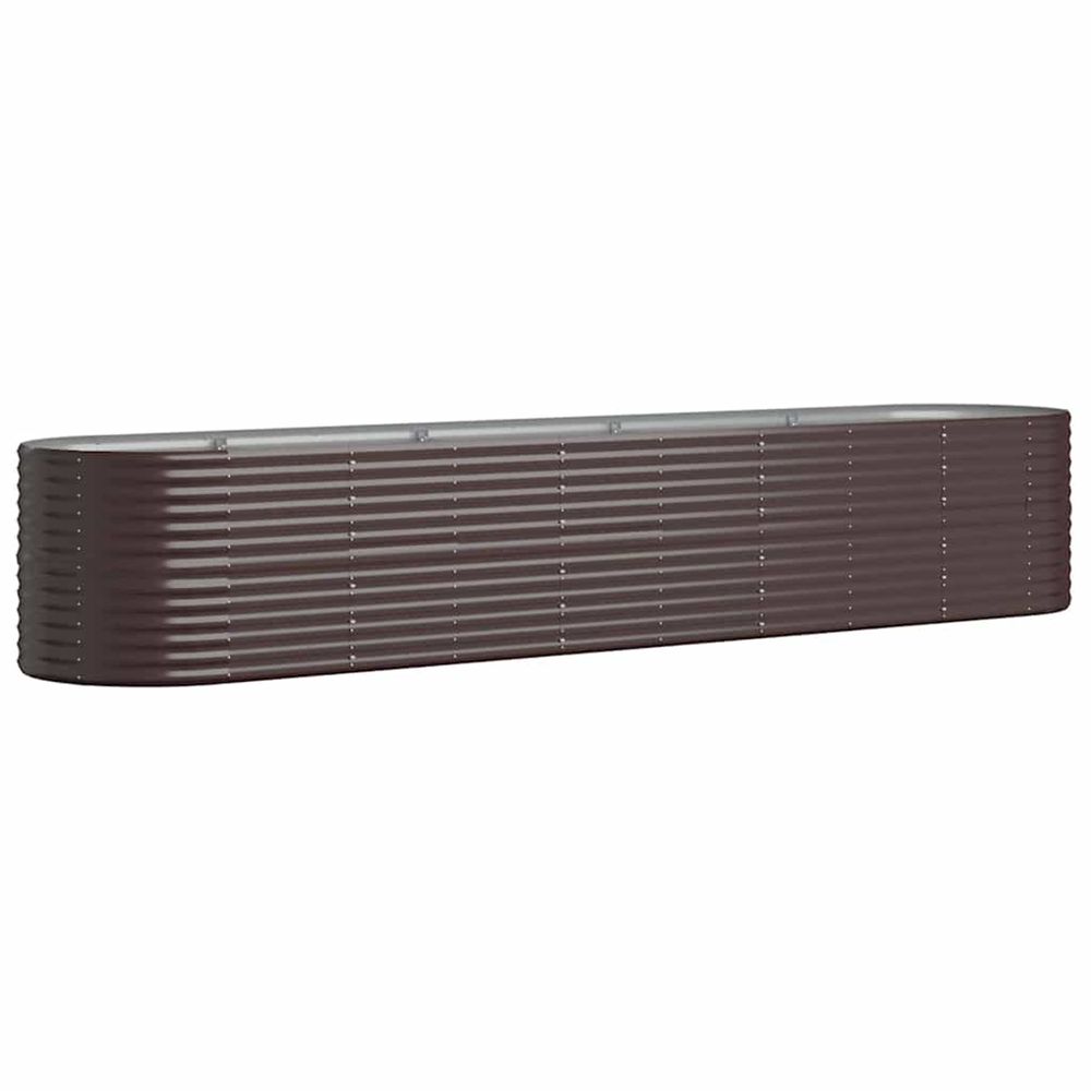 Lit surélevé de jardin acier galvanisé marron