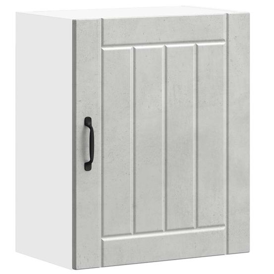Armoire murale de cuisine lucca gris béton bois ingénierie