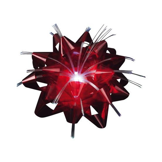 Fleur lumineuse de table rouge