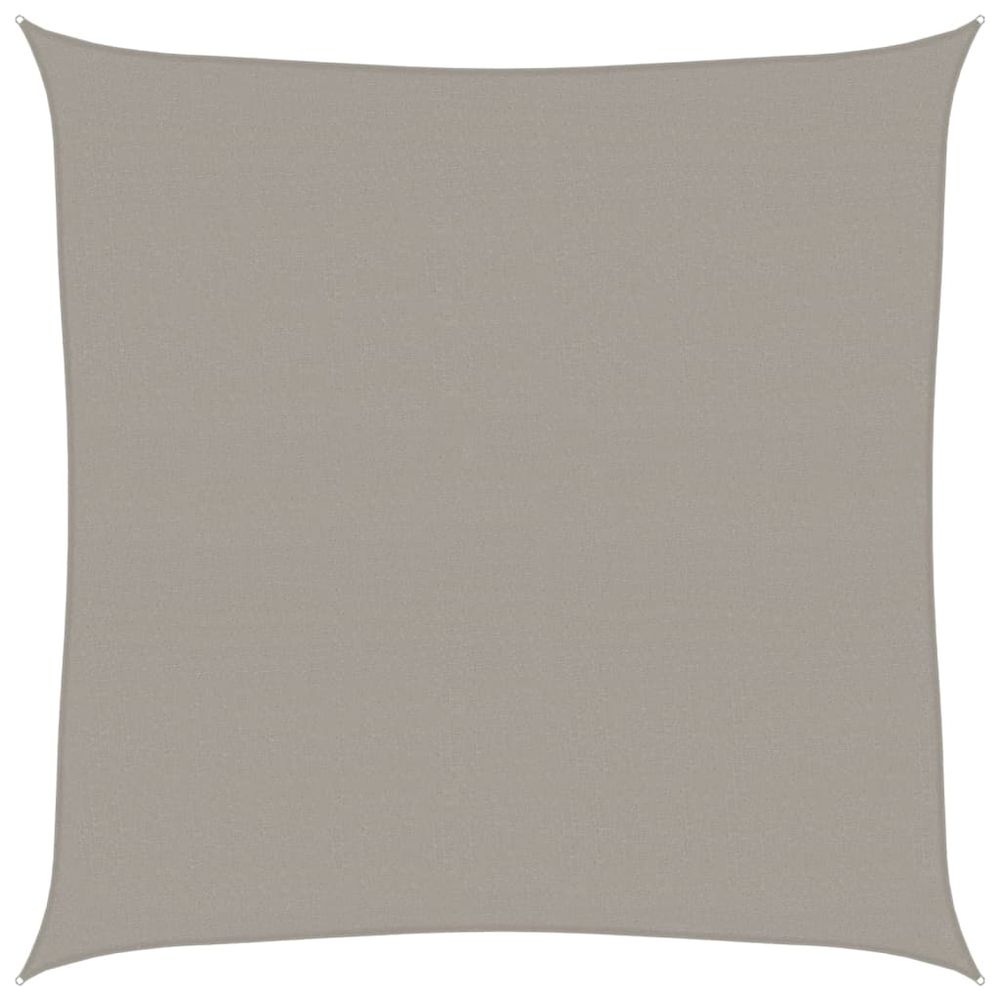 Voile d'ombrage 160 g/m² carré gris clair 7x7 m pehd