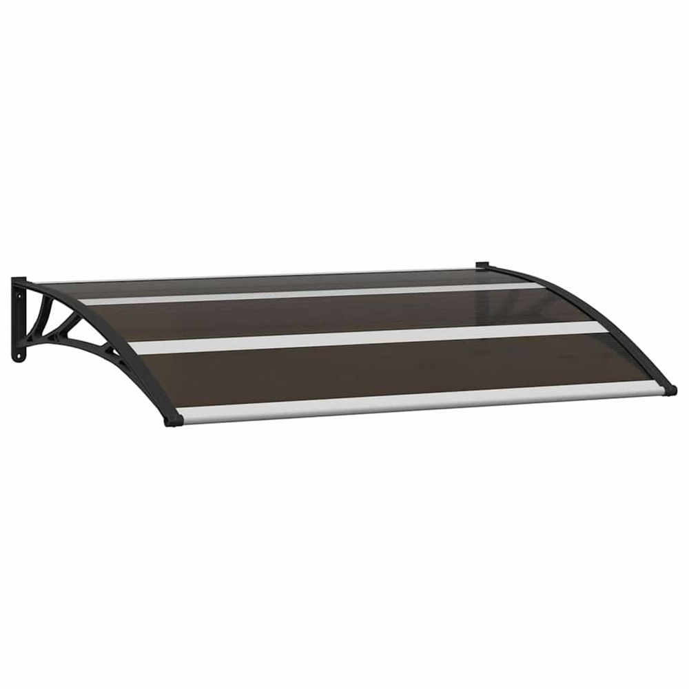 AUVENT DE PORTE NOIR 120X80 CM-(866066)