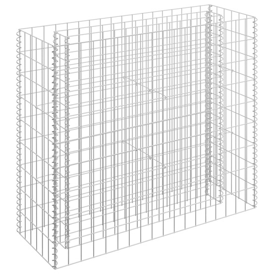 Jardinière lit surélevé plantes fleurs jardin à gabion acier galvanisé 90 x 30 x 90 cm