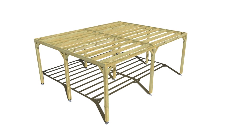 Pergola bois • 6m x 5m • indépendante • sens largeur • livraison comprise