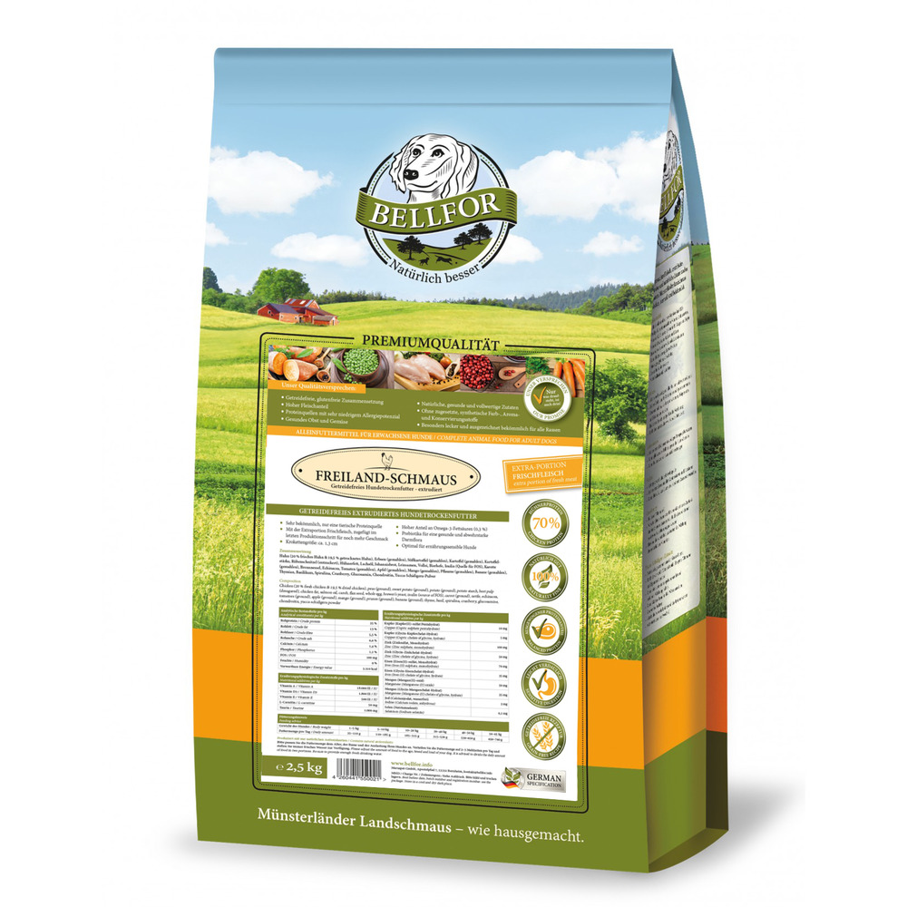 Croquettes avec poulet - festin en plein air - freiland-schmaus - 2,5 kg