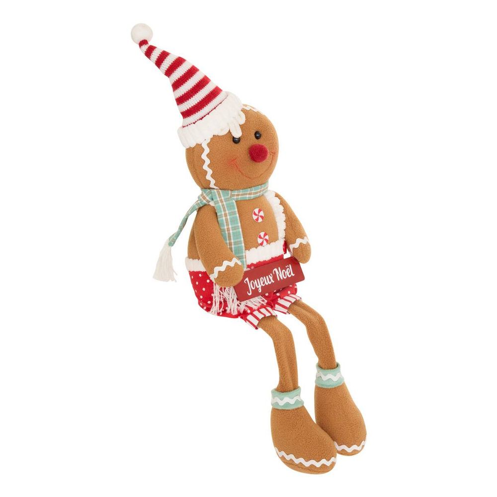 Bonhomme de noël en pain d'épices toquy assis h. 64 cm
