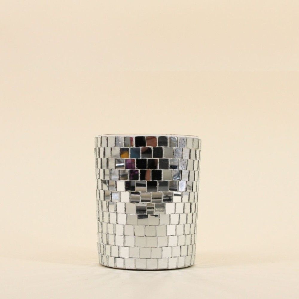 Bougie parfumée à facettes miroir 510g, boite cadeau