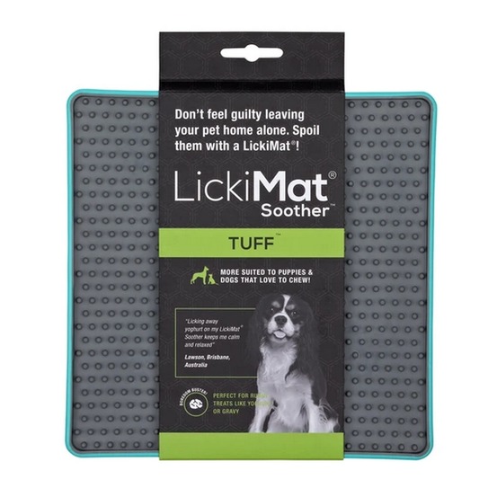 Tuff soother - turquoise , tapis à lécher pour chien