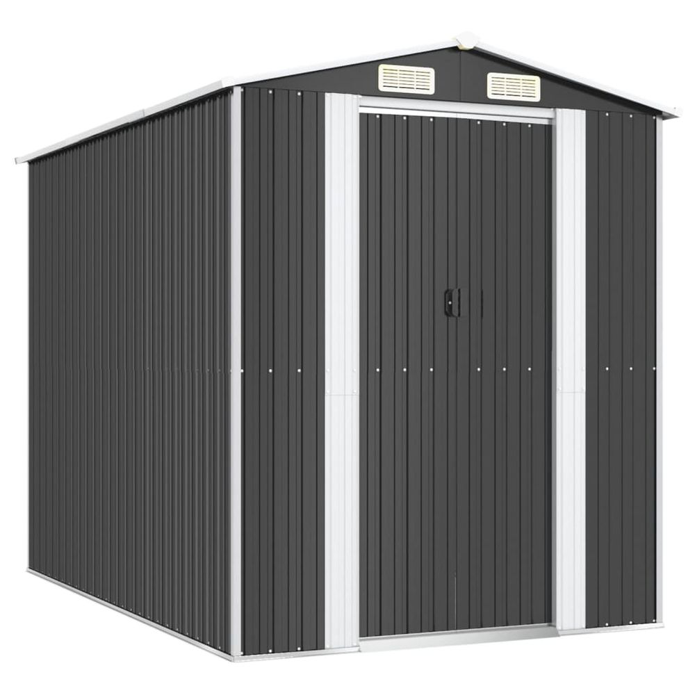 Abri de jardin anthracite 192x274x223 cm acier galvanisé
