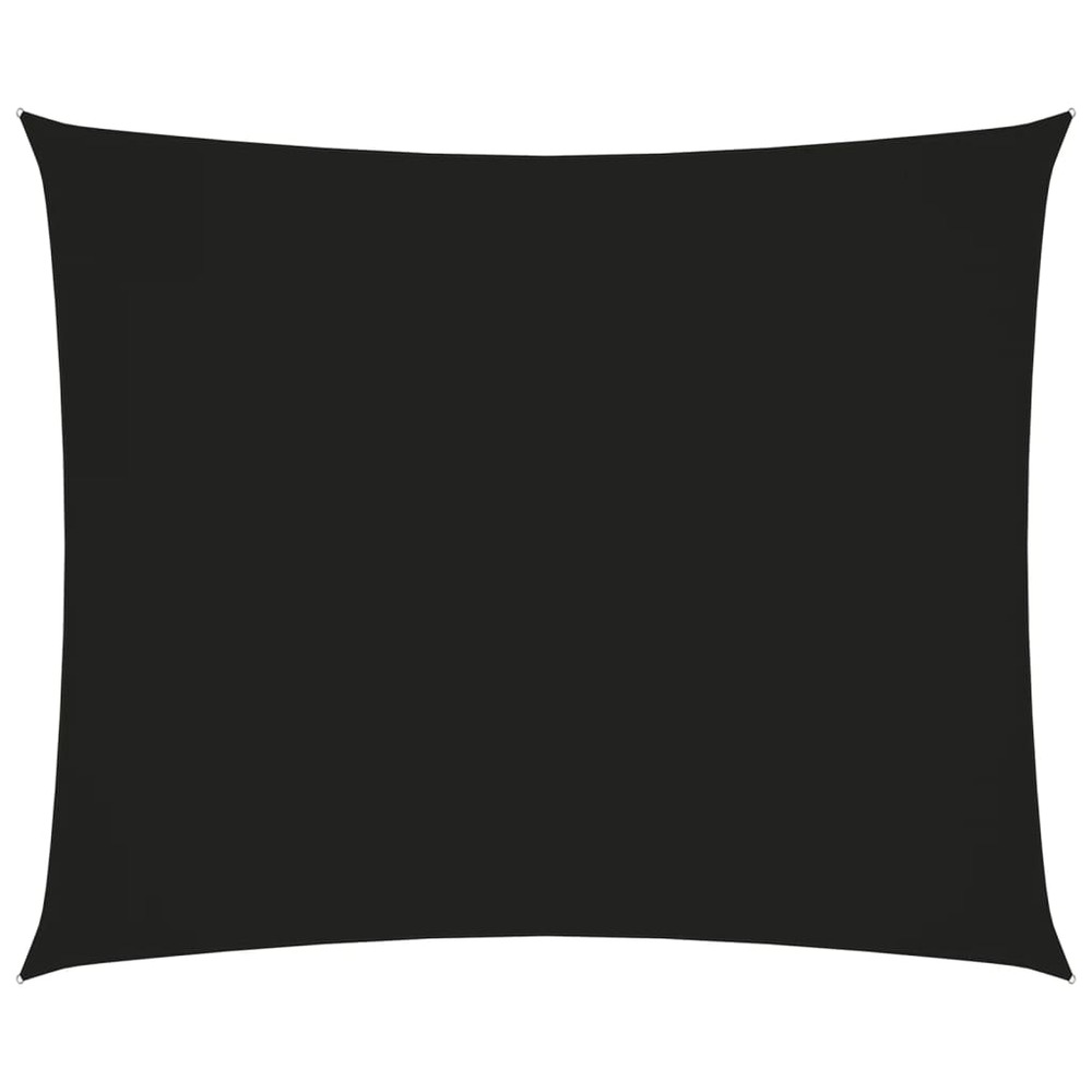 Voile toile d'ombrage parasol tissu oxford rectangulaire 3,5 x 4,5 m noir