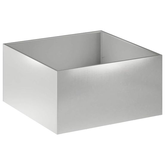Cache-pot de jardin argenté 100 x 100 x 40 cm acier inoxydable