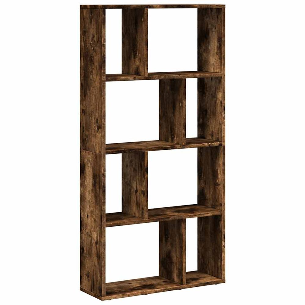 Bibliothèque chêne fumé 60x20x120,5 cm bois d'ingénierie