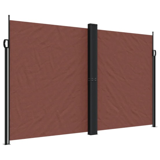 Auvent latéral rétractable marron 200x1200 cm