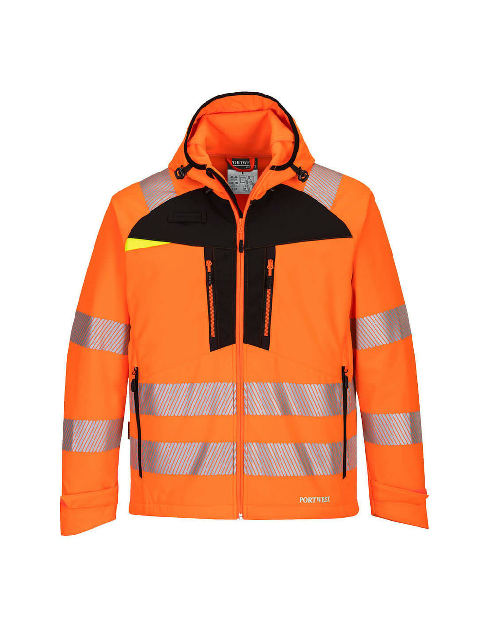Veste softshell hv dx4 couleur : orange/noir taille l - portwest