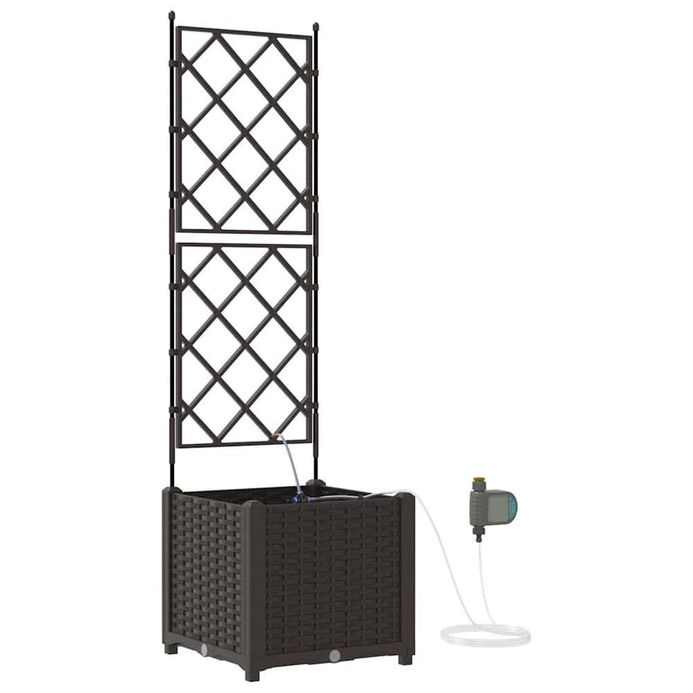 Cache-pot de jardin marron 40 x 40 x 142 cm pp