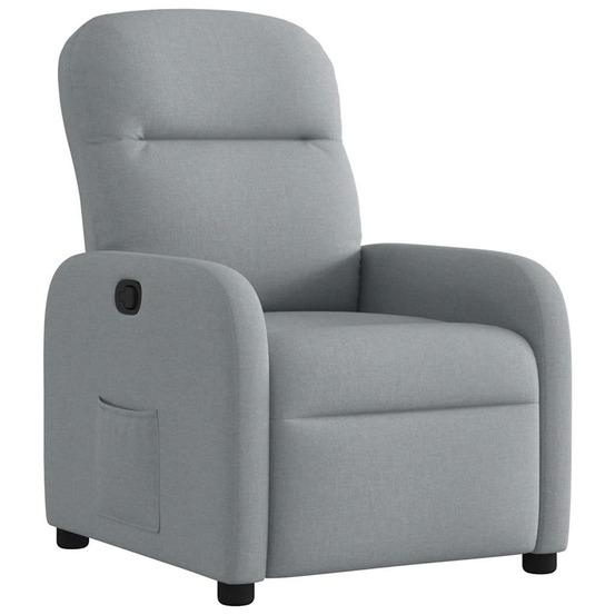 Fauteuil inclinable gris clair tissu