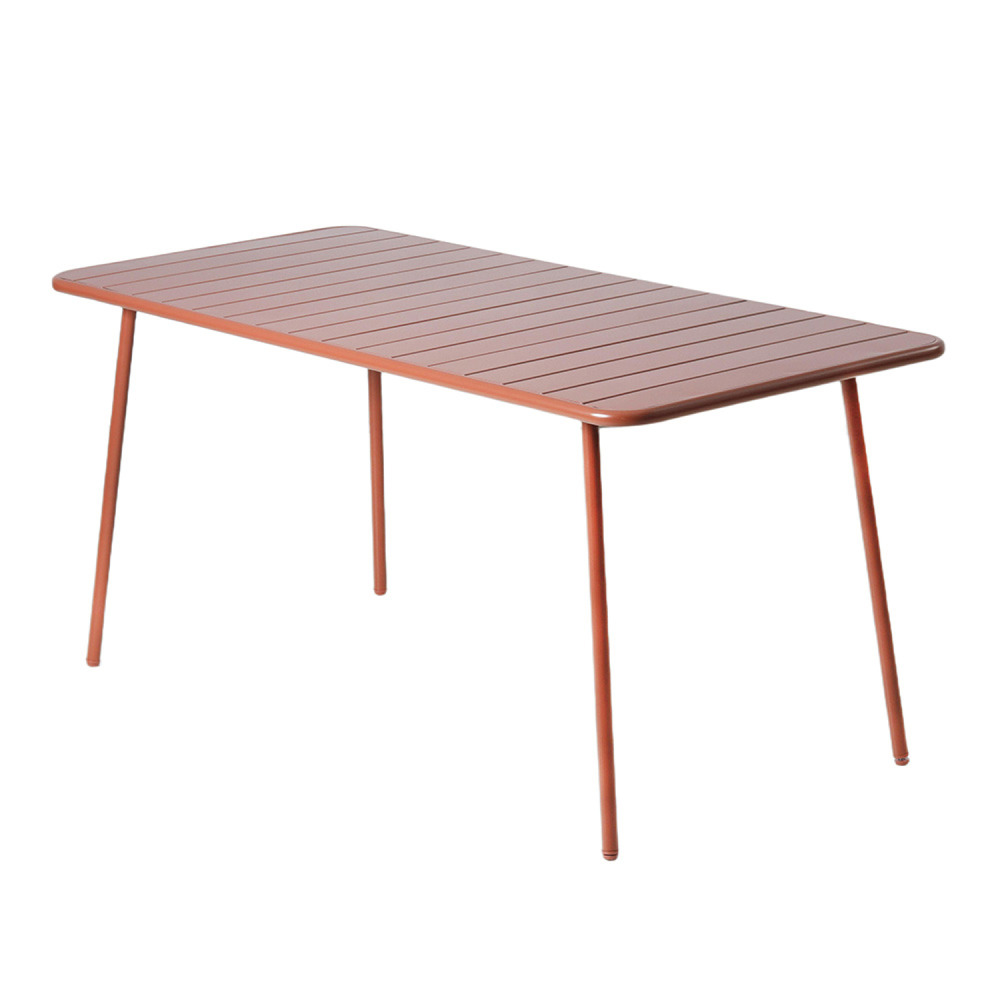 Table de jardin 6 places 160cm terracotta bergame