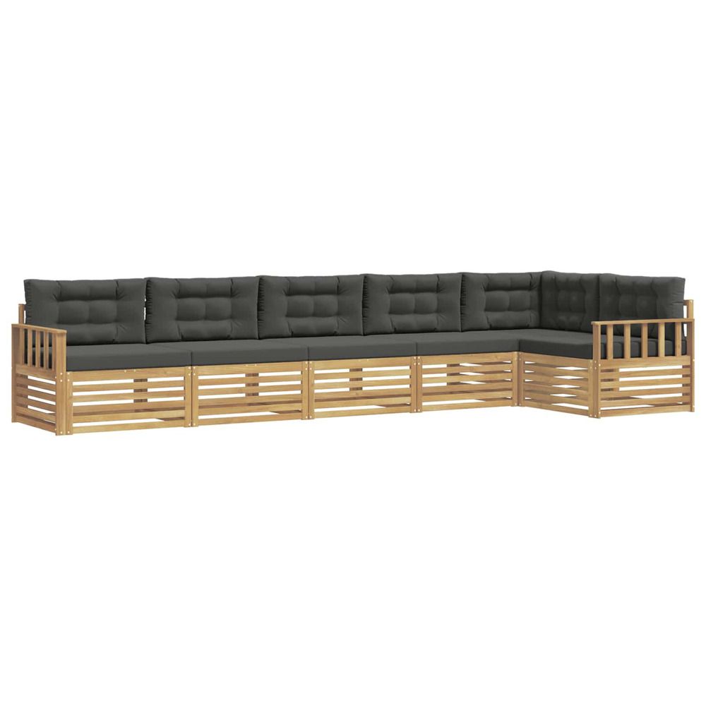 Ensemble de canapés d'extérieur 6 pc blanc et anthracite