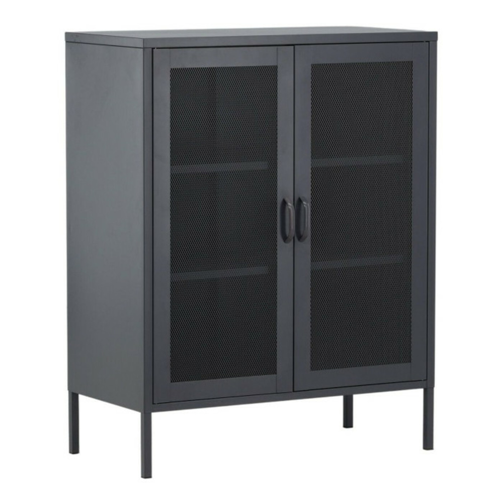 Buffet 2 portes en métal misha 101cm gris