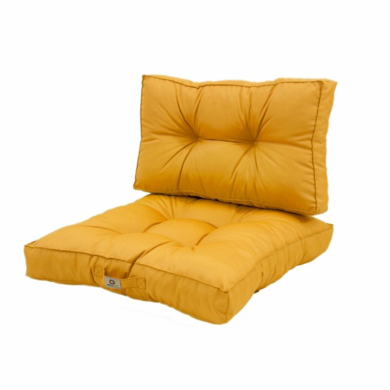 Coussins pour salon de jardin capitonné 50x50cm jaune