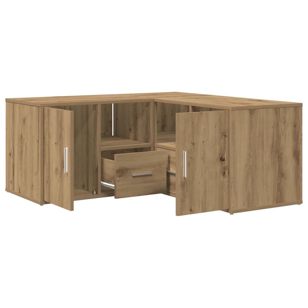 Armoire d'angle chêne artisanal 160x40x45 cm bois d'ingénierie