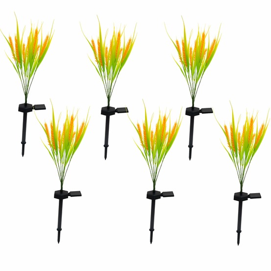 6 balises solaires plantes fougères ferny h58cm