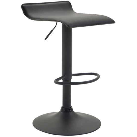 Tabouret de bar dyn v2 simili cuir noir