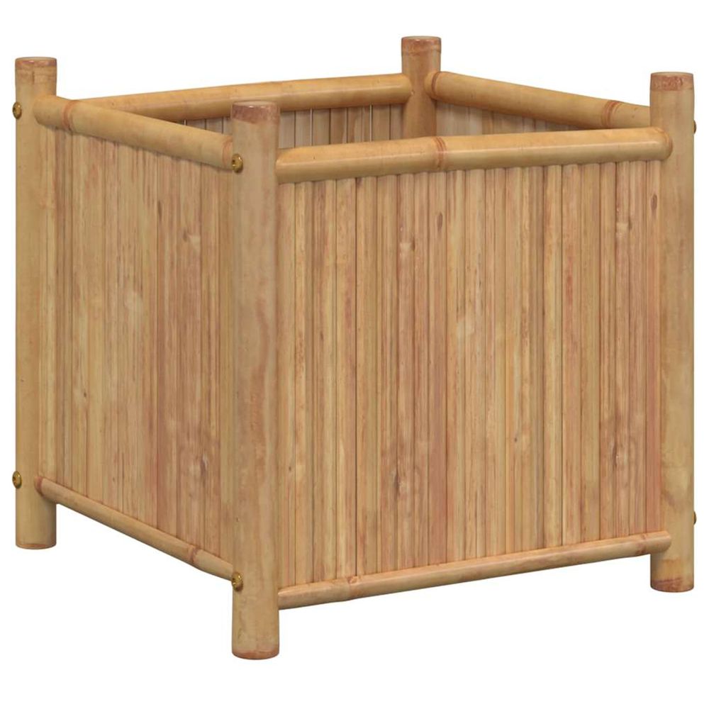 Jardinière d'extérieur 50x50x50 cm bambou