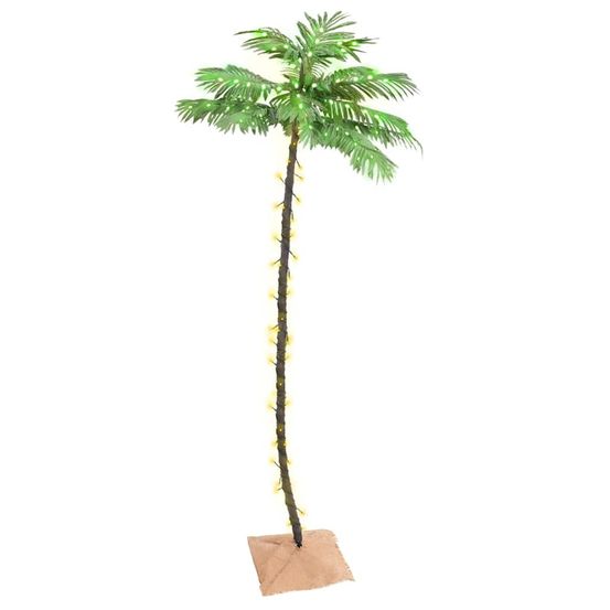 Palmier à led 136 led blanc chaud 220 cm