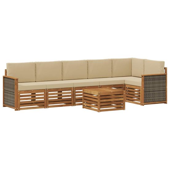 Ensemble de canapés d'extérieur 6 pc naturel