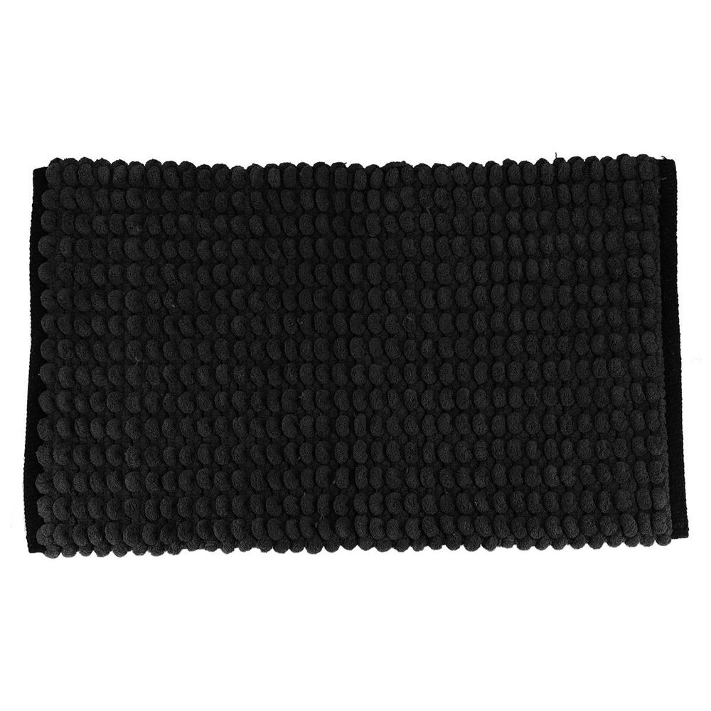 Tapis polyester/coton 45x75 cm - noir