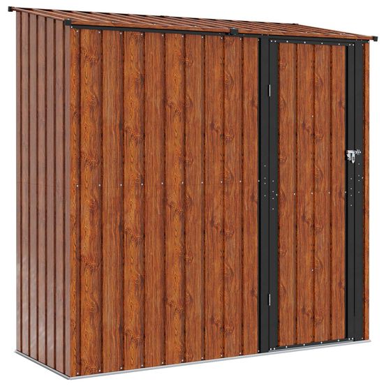 Cabanons de jardin marron 203 x 85,5 x 200 cm métал