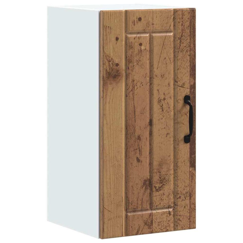 Armoire murale de cuisine lucca vieux bois bois ingénierie
