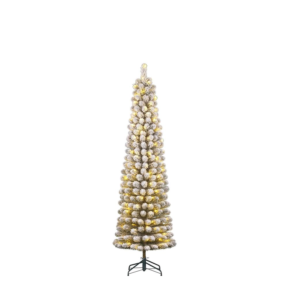 Black box arbre de noël artificiel charlton - 53x53x185 cm - pvc - vert glacé