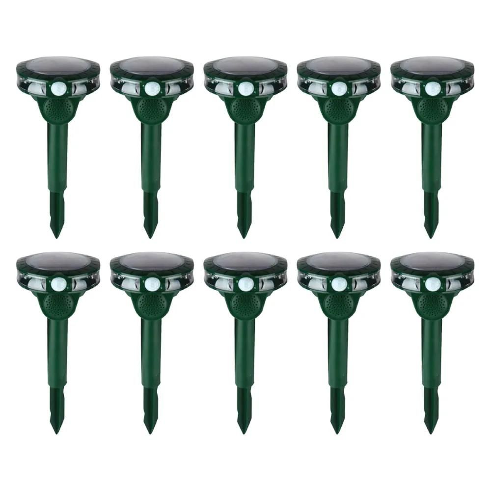 Lot de 10 anti-nuisibles à ultrasons solaires