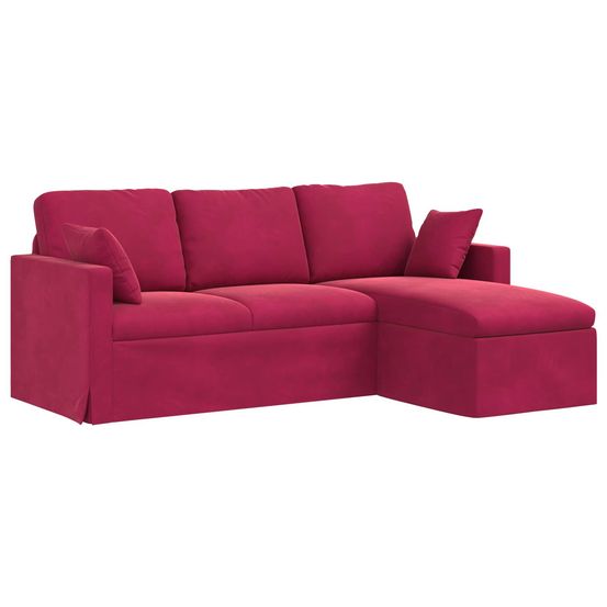 Canapé bordeaux 198 x 134 x 80 cm velours
