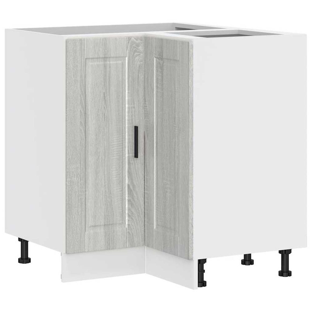 Armoire d'angle de cuisine porto sonoma gris bois d'ingénierie