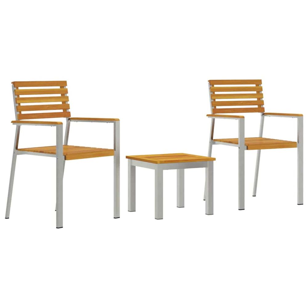 Ensemble de salle à manger pour jardin 3 pc marron