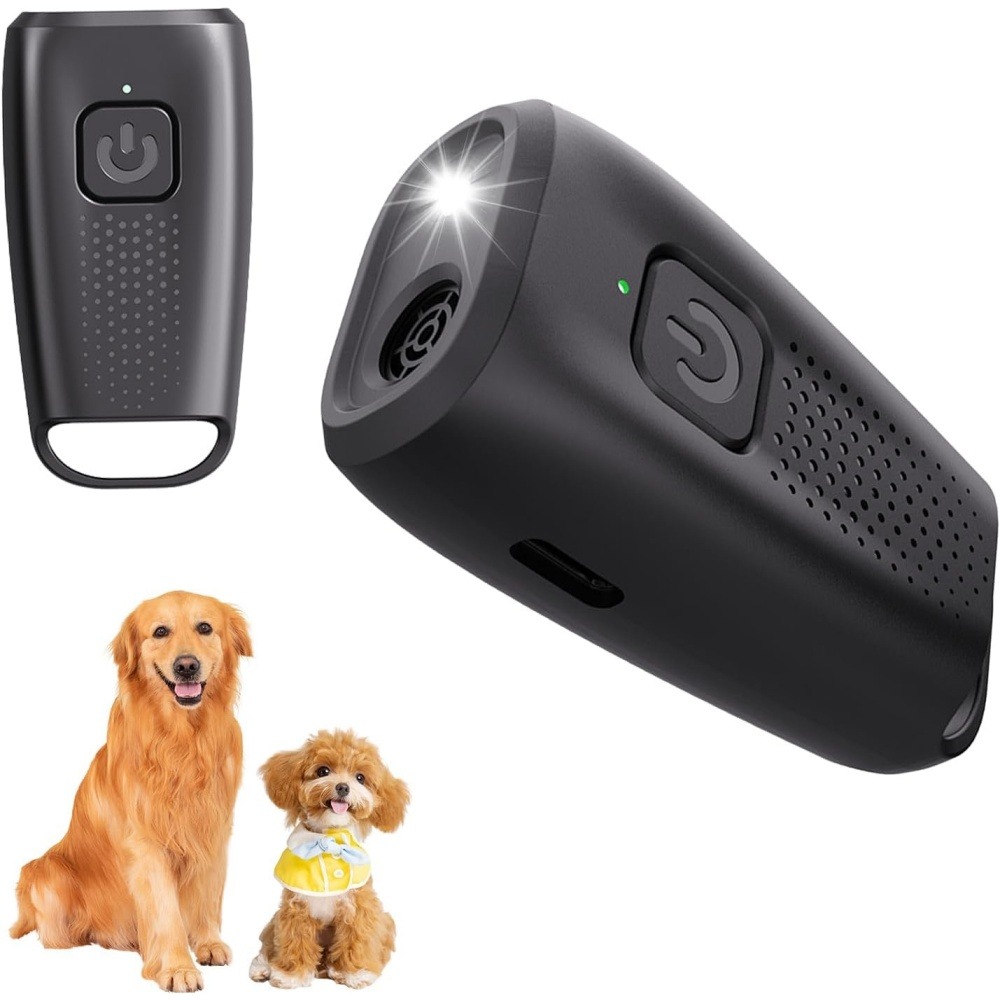 Aboiement pour chiens, dissuasion à ultrasons rechargeable avec indicateur led et fréquence réglable