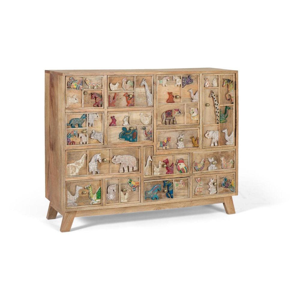 Commode bois naturel - garance décoration d'autrefois