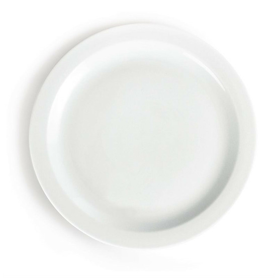 Assiettes à bord étroit blanches 280 mm - lot de 6 - olympia