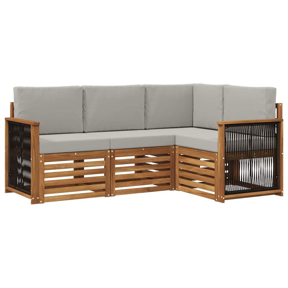 Ensemble de canapés d'extérieur 4 pc polyester