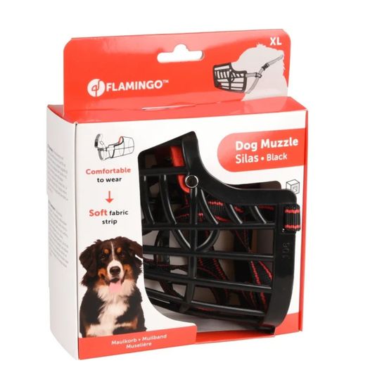 Muselière xl 40 cm 44-59 cm, noir silas pour chien