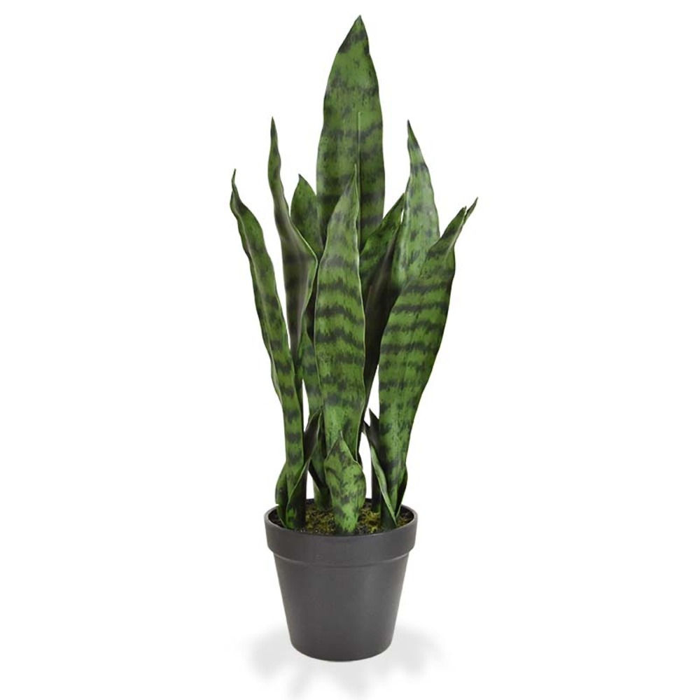 Sanseveria artificiel vert n 50 cm en pot