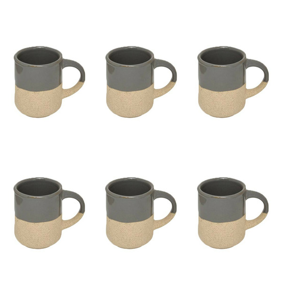 Lot de 6 tasses à café en faïence