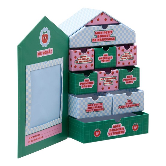 Coffret souvenir chacha 20,5x30,5cm 10 tiroirs