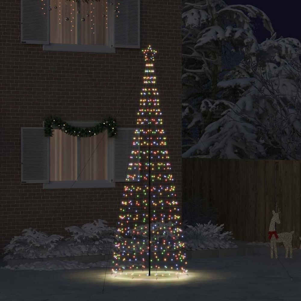 Grand sapin de noël led 400 cm en fer pour jardin multicolore