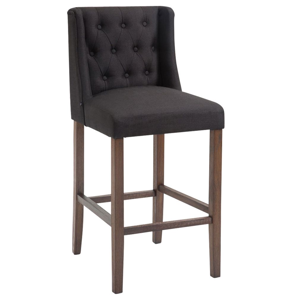 Tabouret de bar cassandra tissu antique foncé